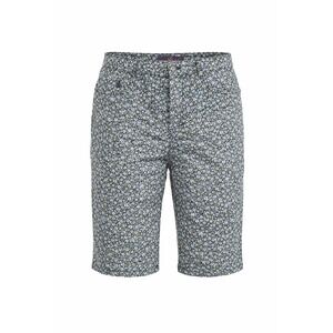 Gloria Vanderbilt Amanda Womens 6 Navy Blue Ditsy Floral Bermuda Shorts Stretch